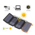 Salokāma saules enerģijas powerbanka ar lukturīti, 4 saules paneļiem, 20000 mAh, Li-Polymer, 15.5*8*3.3CM