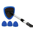 Mikrošķiedras tīrītājs automašīnas stikliem un aizsvīduma noņemšanai, TELESCOPIC +3 PADS