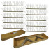 Putnu atbaidīšanas tapas ar nerūsējošā tērauda pamatni, tapas 6-4-6-4, 10 gab., 10 x 50 cm, platums 8,5 cm, augstums 11,8 cm