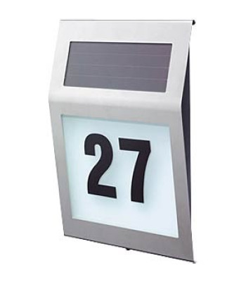 Saules bateriju LED mājas numurs