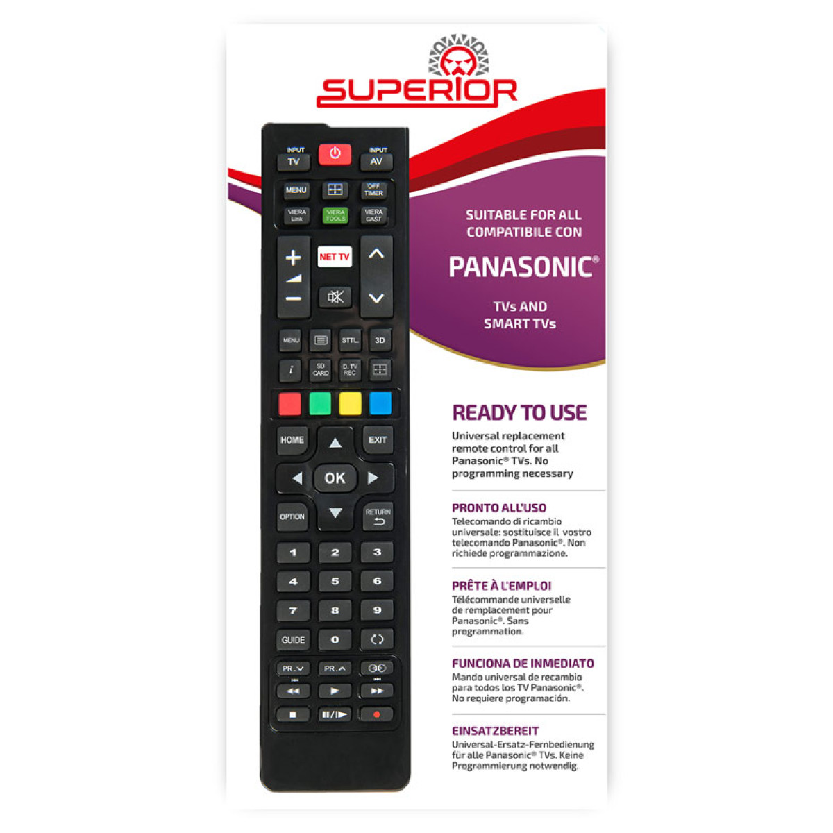 Universāla tālvadības pults Panasonic televizoriem