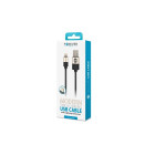 USB kabelis ar iPhone 8-PIN 1m 2A, melns