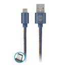 Kabelis &quot;Jeans&quot; USB Type-C, 1m 2A