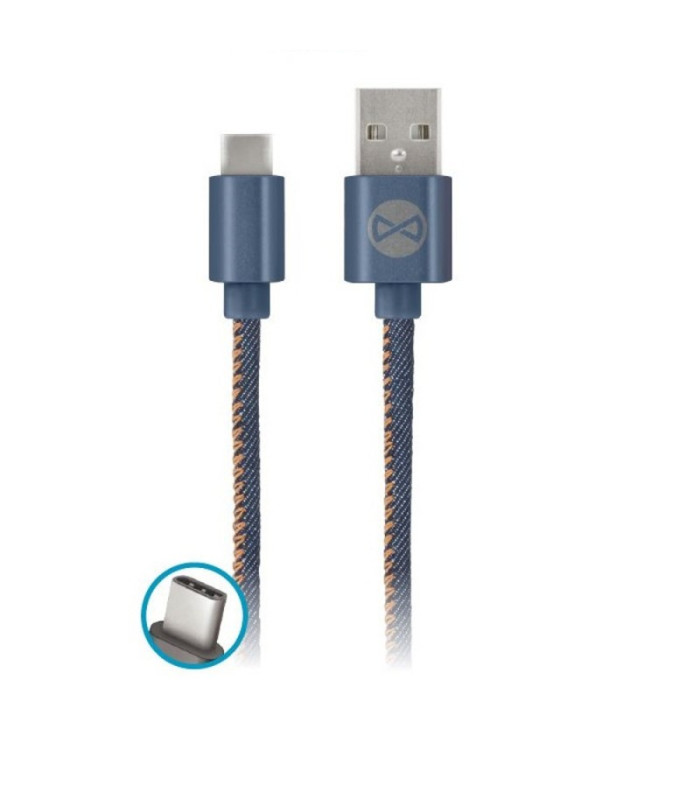 Kabelis &quot;Jeans&quot; USB Type-C, 1m 2A