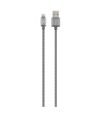 Divpusējs kabelis USB/Lightning 1m, pelēks