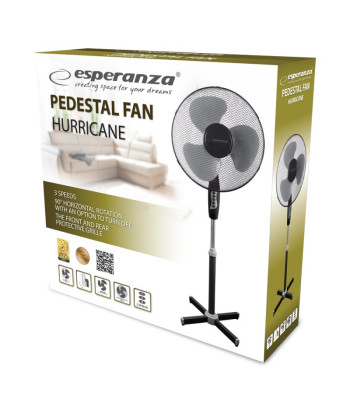 Ventilators "Hurricane" melni pelēks