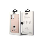 Karla Lagerfelda futrālis iPhone 14 6.1 KLHCP14SSNCHBCP rozā HC silikona čoupete