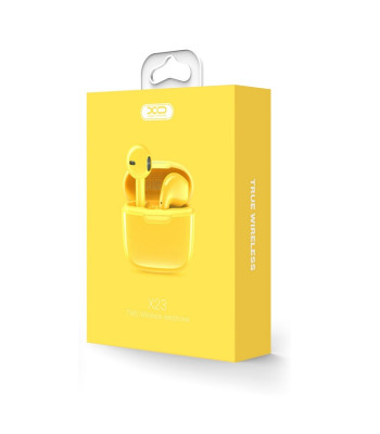 XO Bluetooth austiņas X23 TWS dzeltenas