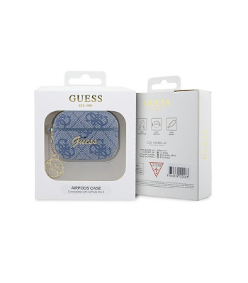 Guess futrālis priekš AirPods Pro 2 GUAP2G4GSMB zils PU 4G