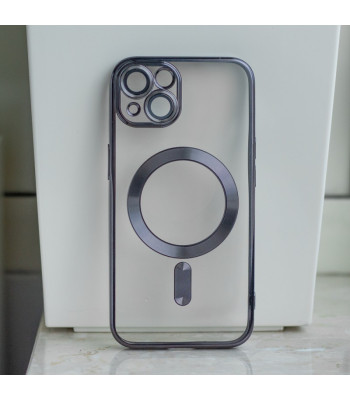 Krāsains Chrome Mag maciņš iPhone 12 6.1, melns