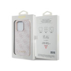Guess futrālis iPhone 15 Pro 6.1 GUHCP15LG4GFPI rozā HC PU 4G metāla logotips