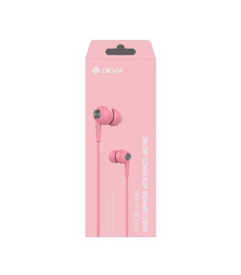 Devia vadu austiņas Kintone 3,5 mm rozā ligzda