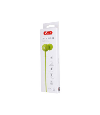 XO vadu austiņu S6 ligzda 3.5mm zaļa