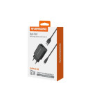 Riversong sienas lādētājs SafeKub D2 2x USB 12W melns + kabelis USB - microUSB AD29 + CM85