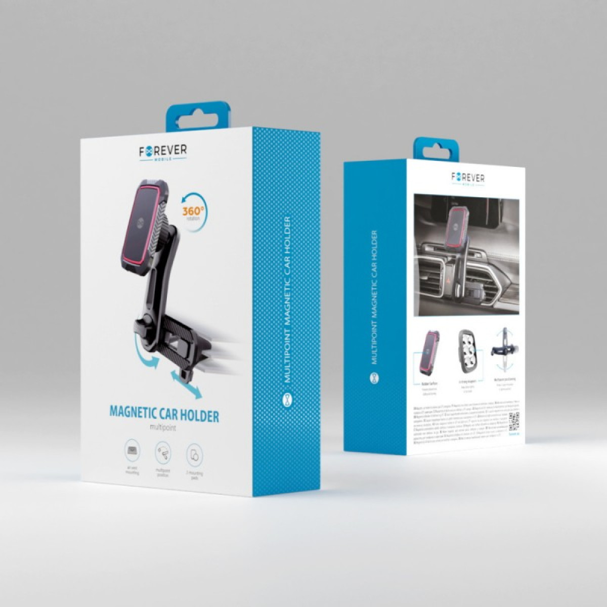 Forever auto turētājs gaisa kondicionierim MH-250 Multipoint magnētisks melns