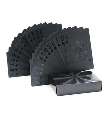 Plastmasas spēļu kārtis melnā krāsā
