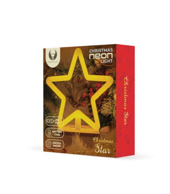 Neona koka statīvs LED STAR silti balts FLNW04 Forever Light