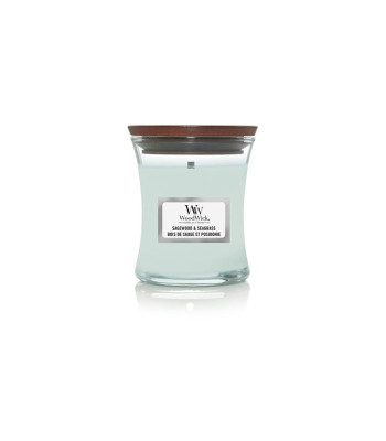 WoodWick Aromātiskā sveču vāze "Sagewood" - jūras zāle 85 g