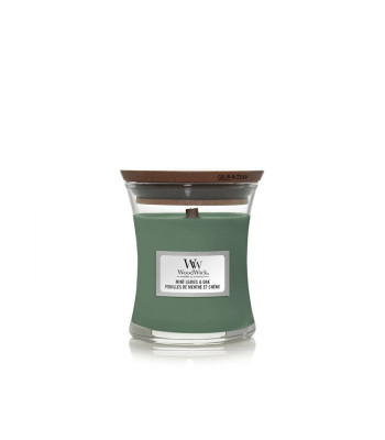 WoodWick Aromātiskā sveču vāze maza Piparmētru lapiņas - Ozols 85 g