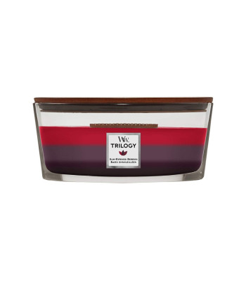 WoodWick aromātiskā sveču laiva "Trilogy Sun Ripened Berries" 453 g