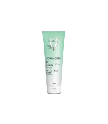 Vichy līdzeklis nepilnīgu ādas daļiņu tīrīšanai 3 vienā Normaderm Tri-Activ Cleanser 125 ml