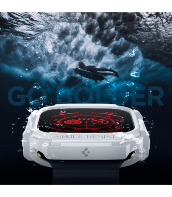 Spigen Rugged Armor futrālis Apple Watch Ultra 1/2 (49 mm) balts