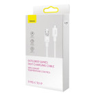 Baseus kabelis Explorer PD USB-C - Lightning 1.0m balts viedā temperatūras kontrole 20W