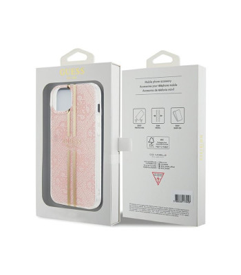 Guess maciņš priekš iPhone 15 Plus 6,7 GUHCP15MH4PSEGP rozā HC IML 4G GOLD STRIPE