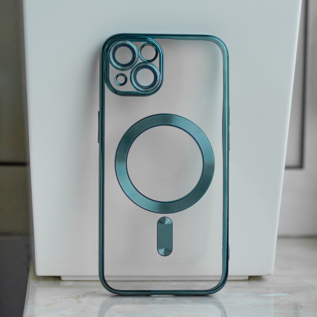 Krāsu Chrome Mag maciņš iPhone 13 Pro Max 6.7 zaļš