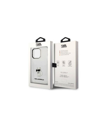 Karl Lagerfeld maciņš iPhone 14 Pro Max 6.7 KLHCP14XHNCHTCT caurspīdīgam cietajam korpusam Ikonik Choupette