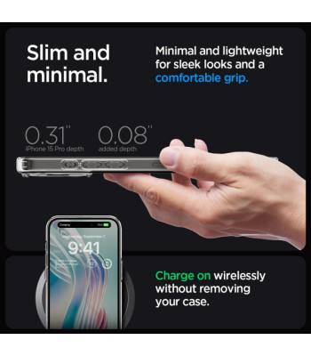 Spigen futrālis Ultra Hybrid priekš iPhone 15 Pro 6.1 Frost Clear