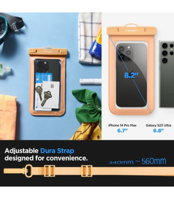 Spigen etui A601 Universāls ūdensnecaurlaidīgs korpuss Apricot
