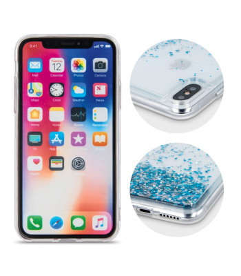 Liquid Sparkle TPU futrālis Xiaomi Redmi Note 12 5G (Global) / Poco X5 zils