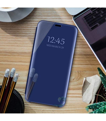 Smart Clear View maciņš priekš Samsung Galaxy A54 zils