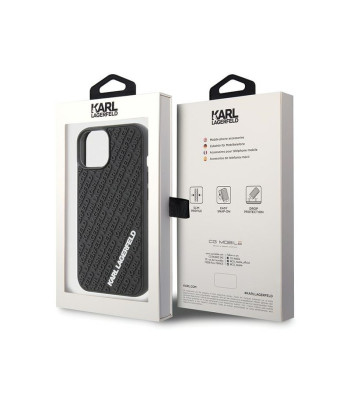 Karla Lagerfelda maciņš iPhone 15 6.1 KLHCP15S3DMKRLK melns HC 3D Multi Logo