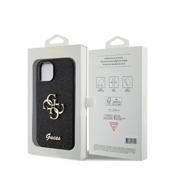 Guess maciņš iPhone 15 Plus 6,7 GUHCP15MHG4SGK melns HC Fixed Glitter Big 4G