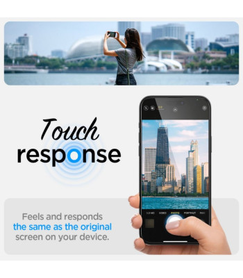 Spigen rūdīts stikls GLAS.TR EZ FIT FC iPhone 15 6.1 melns