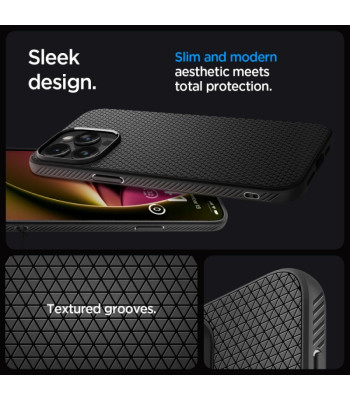 Spigen maciņš Liquid Air priekš iPhone 15 Pro 6.1 matēts melns