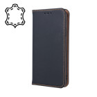 Geniune Leather Smart Pro tālrunim Samsung Galaxy A54 5G, melns