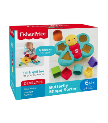 Fisher-Price krāsaini tauriņu šķirošanas bloki ZA3627