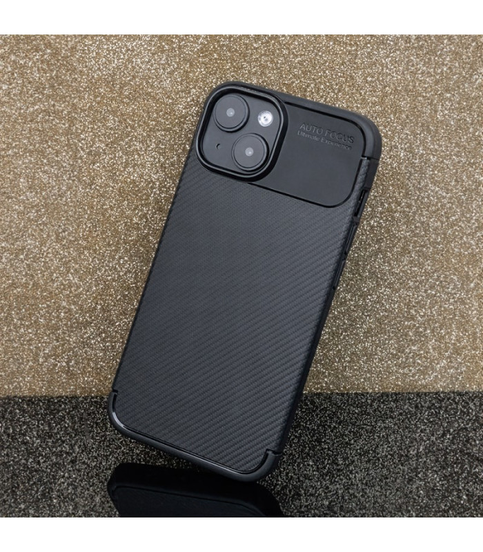 Juodas dėklas Carbon Black Xiaomi Redmi 14C 4G Redmi A4 POCO C75 telefonams