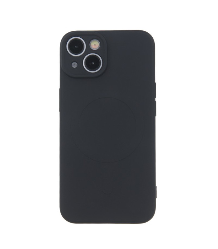 Magnetinis dėklas Simple Color Mag, skirtas Samsung Galaxy A15 4G A15 5G, juodos spalvos