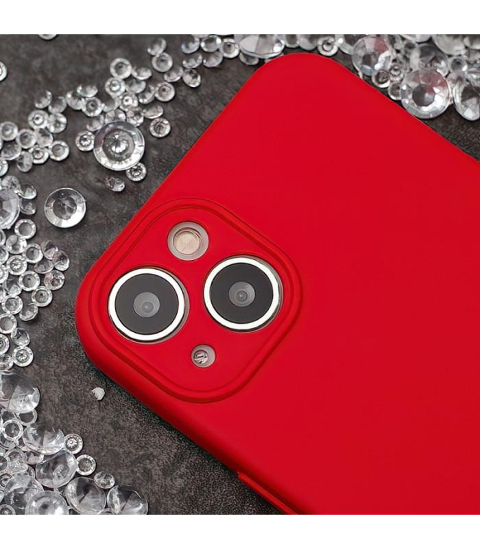 Silikoninis dėklas Samsung Galaxy S25 raudonos spalvos