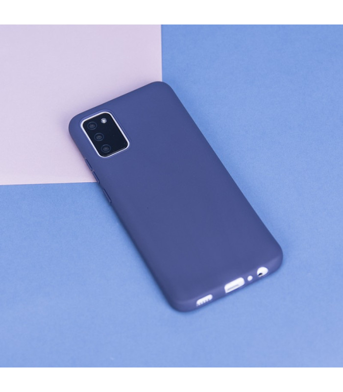 Matinis TPU dėklas skirtas Motorola Edge 50 Neo tamsiai mėlynas