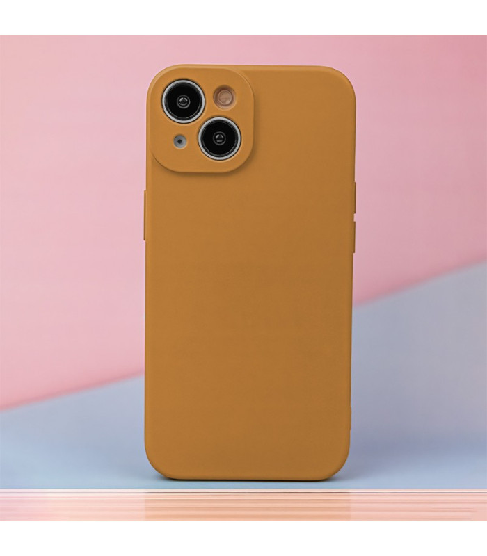 Silikoninis dėklas iPhone 16 6,1 karamelės spalvos