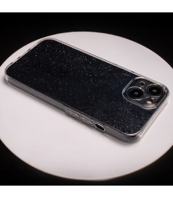 Apsauginis dėklas su blizgučiais Shine, skirtas iPhone 16 Plus 6,7 permatomas