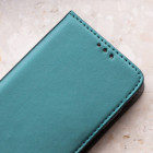 Apsauginis dėklas knygelė Smart Magnetic, skirtas Xiaomi Redmi 13 4G 13 5G tamsiai žalias