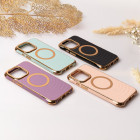 Magnetinis dėklas Circle Glam Mag telefonui iPhone 13 Pro 6,1 mėtų spalvos