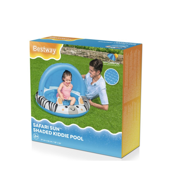 "Bestway" pripučiamas baseinas su stogu ZEBRA 97cm Safari Sun 52559