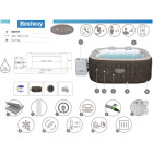 "Bestway Lay-Z-Spa Cabo HydrotJet 6 hidromasažas 4-6 žmonėms WiFi programa 6001R